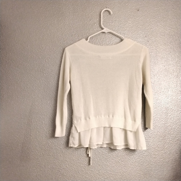Couture Brooch cream colored sweater  size S - Picture 2 of 3